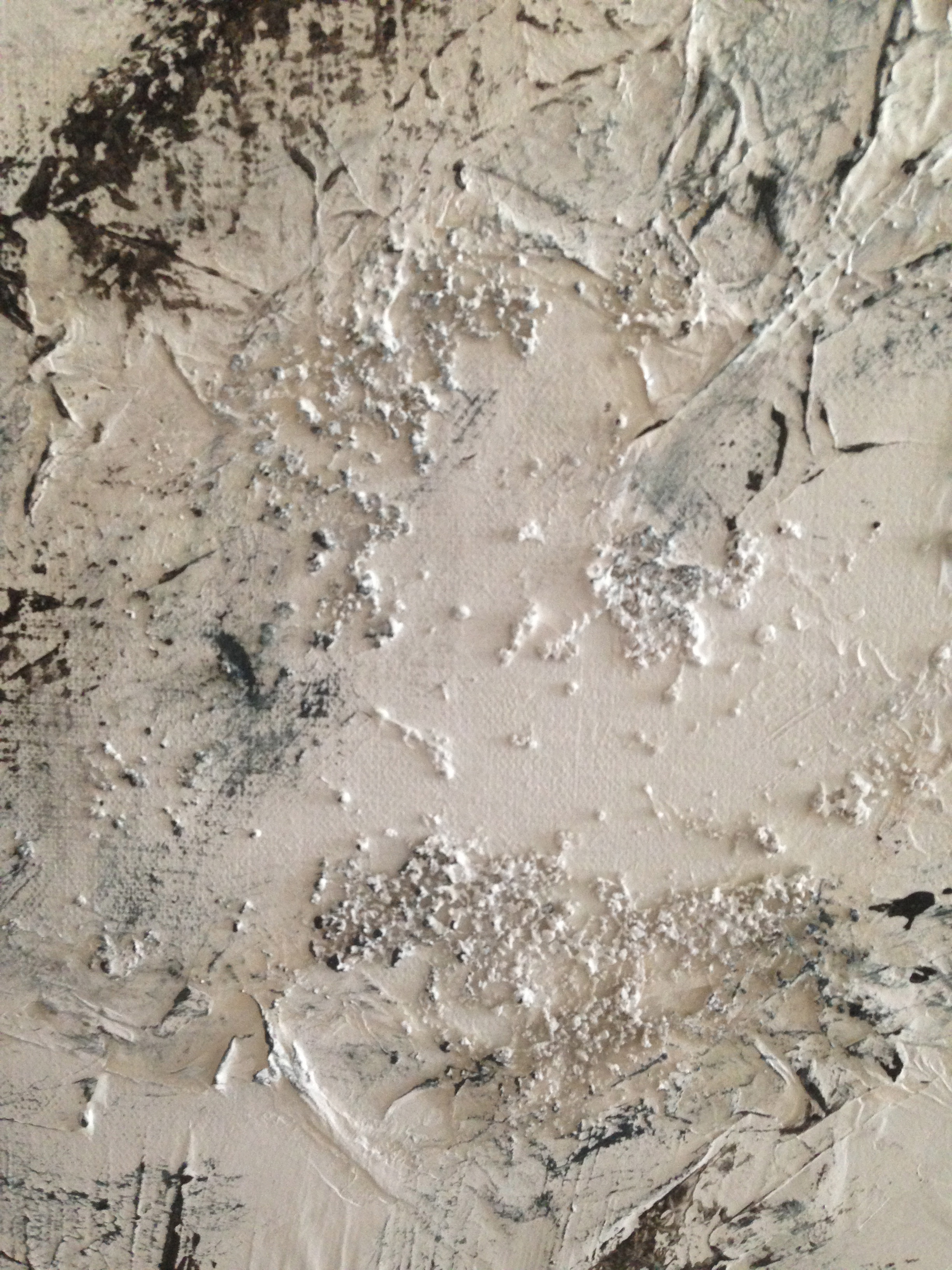 Earth XIV, 100x100, mixed media on canvas (paper, sand, acrylic) - detail 3