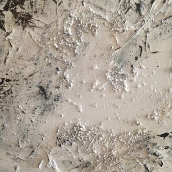 Earth XIV, 100x100, mixed media on canvas (paper, sand, acrylic) - detail 3